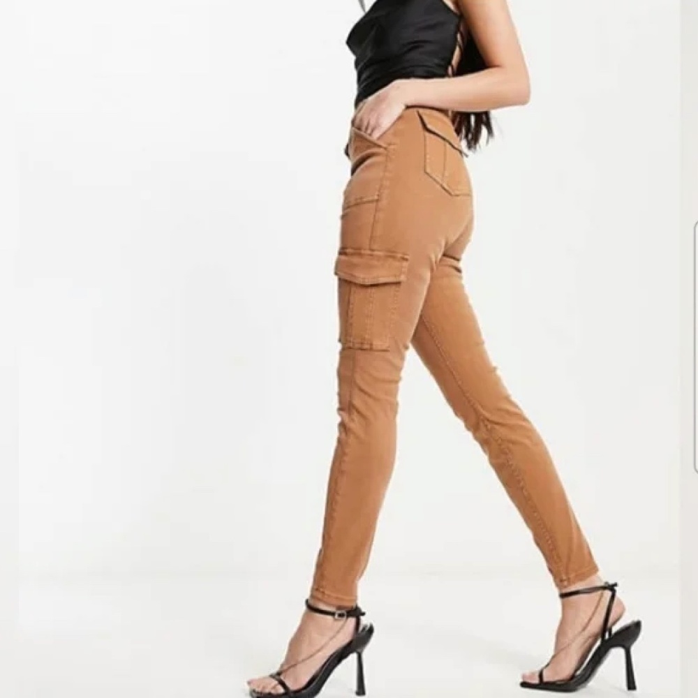 Spanx Women's Stretch Twill Ankle Cargo Pants - Honeyglow - Size Medium